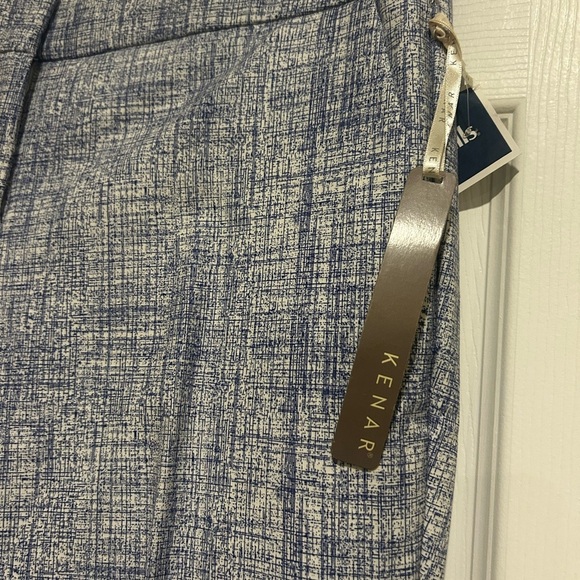 NWT Kenar Women’s Blue and White Abstract Print Pants Size 10 - Picture 8 of 9